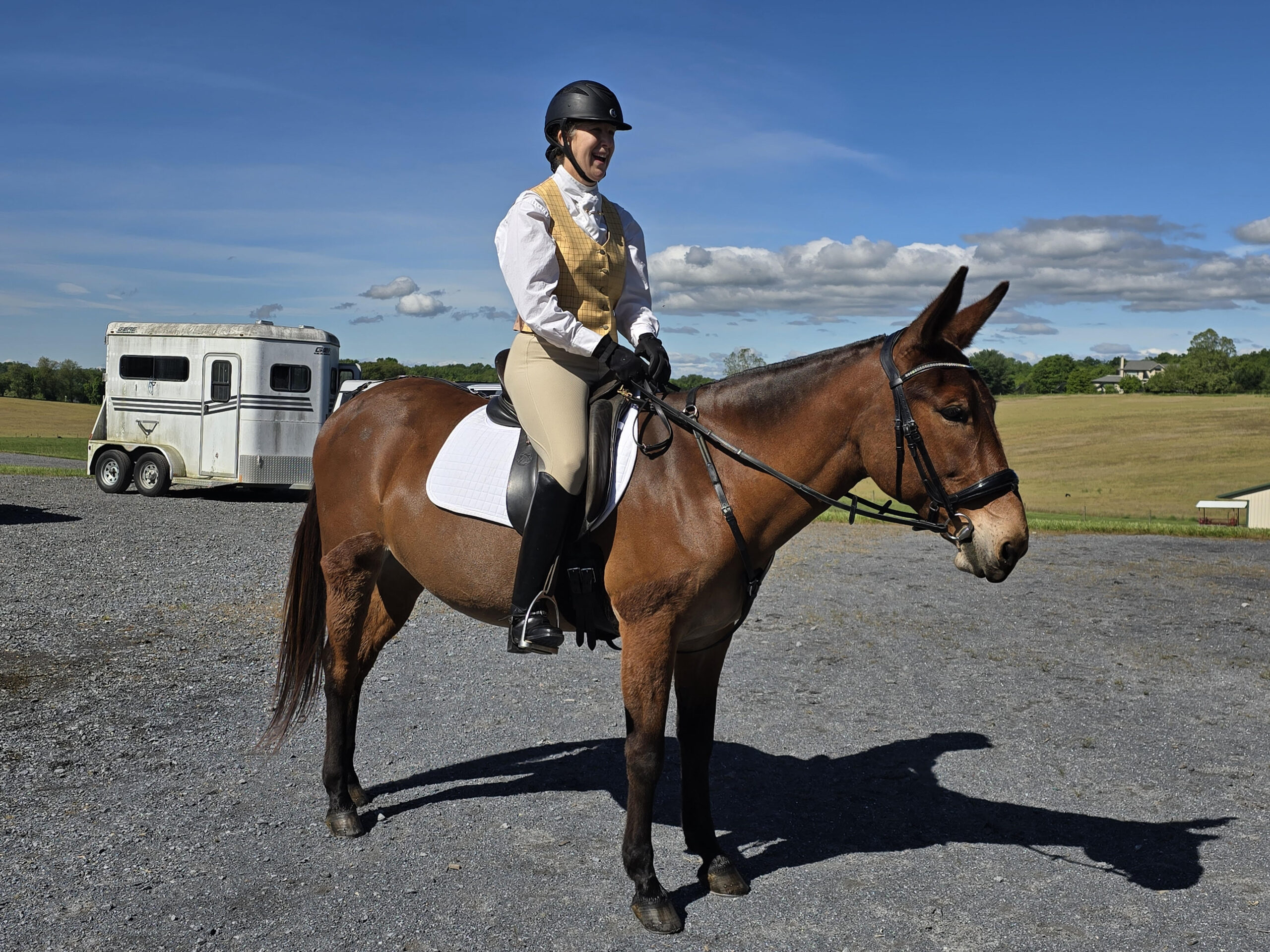 Heather Greenstone and Maggie at the Oak Spring Schooling Show. Photo Credit - Barb Sullivan.