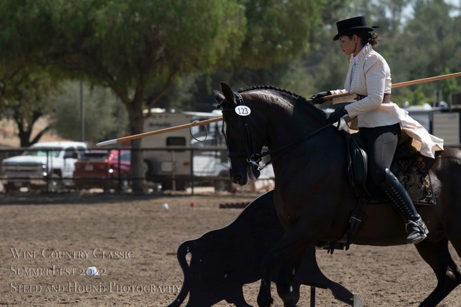 Ashley Bowers riding Ragnar Garrocha